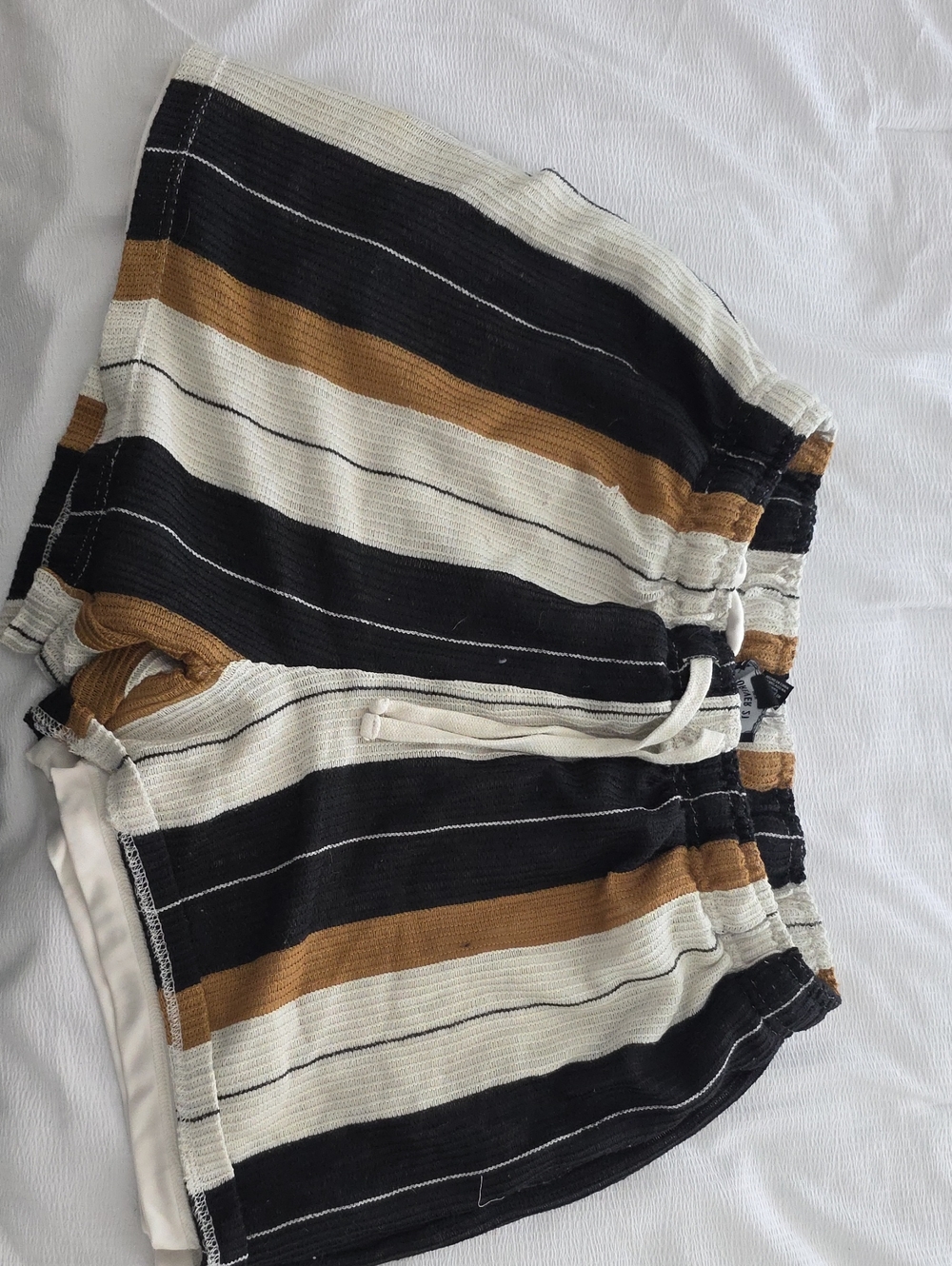H&M Striped Short Sleeve Button-Up & Drawstring Shorts Set - Picture 2 of 4